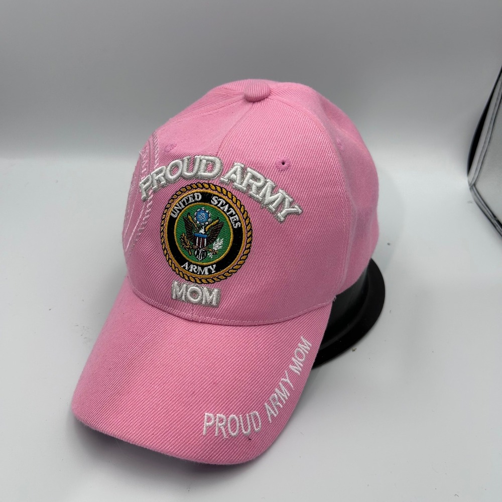 US Warriors Proud Army Mom Pink Baseball Cap Hat Adjustable Embroidered Military
